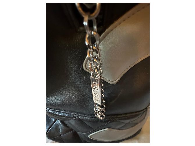 Borsa a mano Chanel Cambon Grande Modello in Pelle Nero e Grigio - vista 10