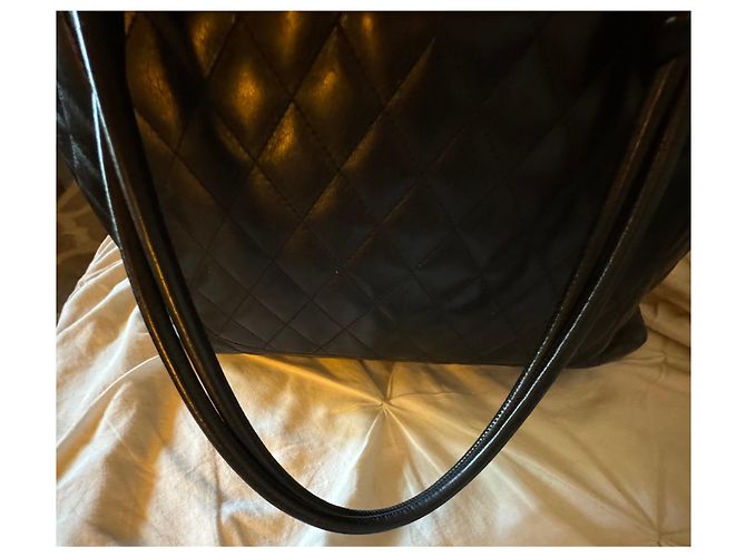 Borsa a mano Chanel Cambon Grande Modello in Pelle Nero e Grigio - vista 12