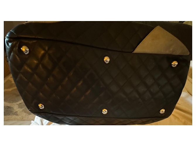 Borsa a mano Chanel Cambon Grande Modello in Pelle Nero e Grigio - vista 6
