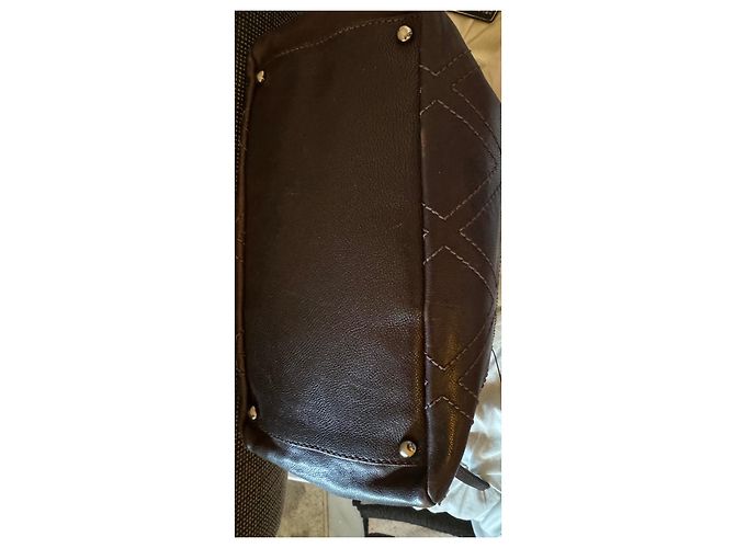 Trendy CC Borsa a mano Chanel in pelle marrone - vista 9