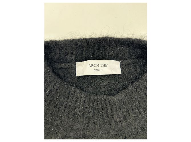 Autre Marque Nicht signiert / Unsignierte Strickwaren T.FR 38 Wolle Schwarz - Ansicht 5