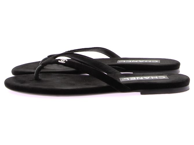 Sandali Chanel T.EU 38 Velluto Nero - vista 3