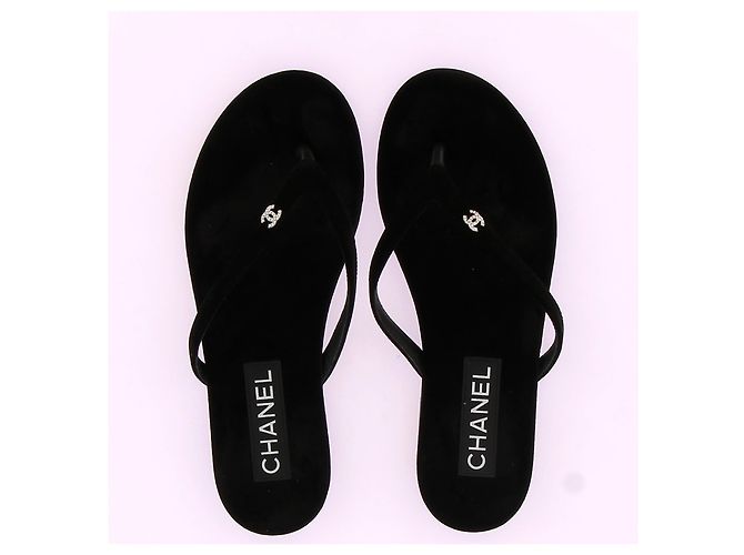 Sandali Chanel T.EU 38 Velluto Nero - vista 6