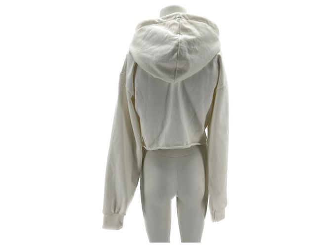 Autre Marque Nicht Signiert / Unsignierte Strickwaren T.International S Baumwolle Weiß - Ansicht 2