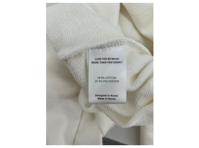 Autre Marque Nicht Signiert / Unsignierte Strickwaren T.International S Baumwolle Weiß - Ansicht 6