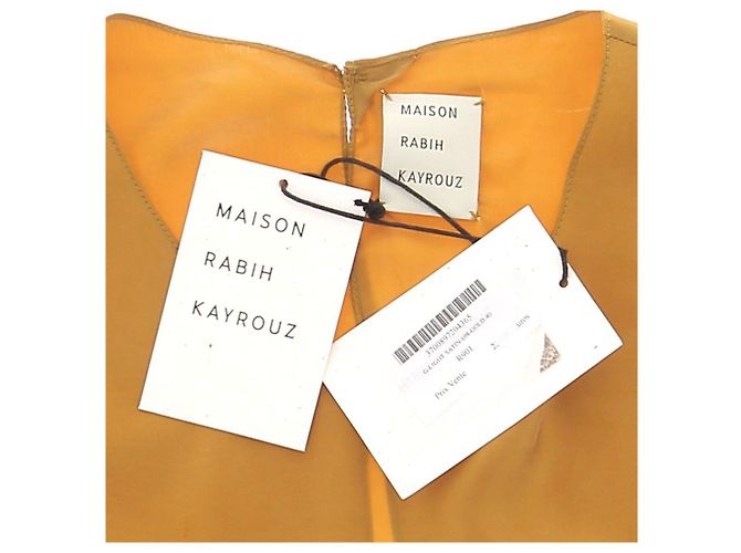 Vestido Maison Rabih Kayrouz T.FR 40 de algodón Amarillo - vista 8