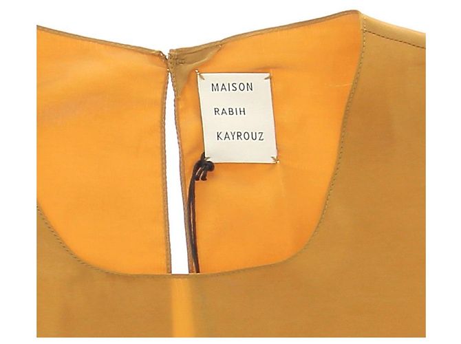 Vestido Maison Rabih Kayrouz T.FR 40 de algodón Amarillo - vista 9
