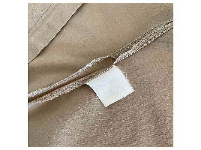Autre Marque Vestido sahariano túnica tipo blusa beige algodón - vista 11