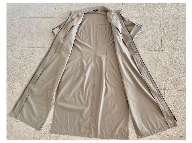 Autre Marque Vestido sahariano túnica tipo blusa beige algodón - vista 13