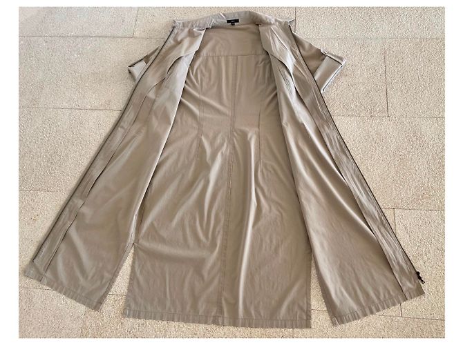 Autre Marque Vestido sahariano túnica tipo blusa beige algodón - vista 15
