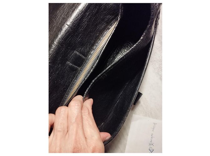 Borsa Hermès Nouméa in pelle esotica Nero - vista 4