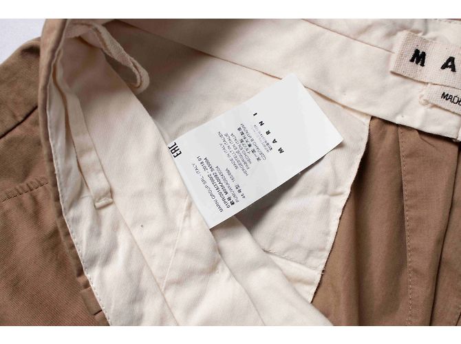 Completo Marni camicetta e pantaloni beige in cotone - vista 6