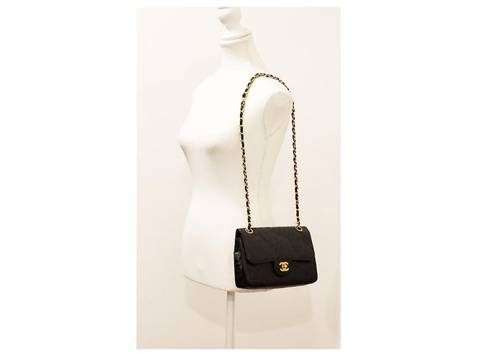 Timeless Borsa classica senza tempo con patta in struzzo Chanel Nero - vista 21