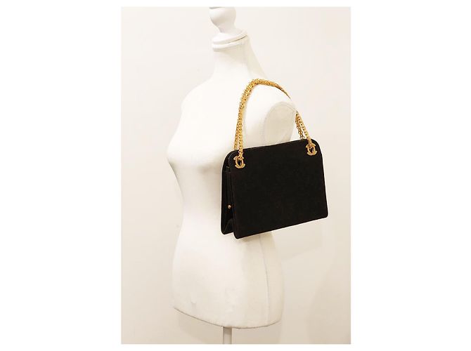 Borsa a tracolla in tessuto con catena Chanel Mademoiselle Bijoux Nero - vista 21