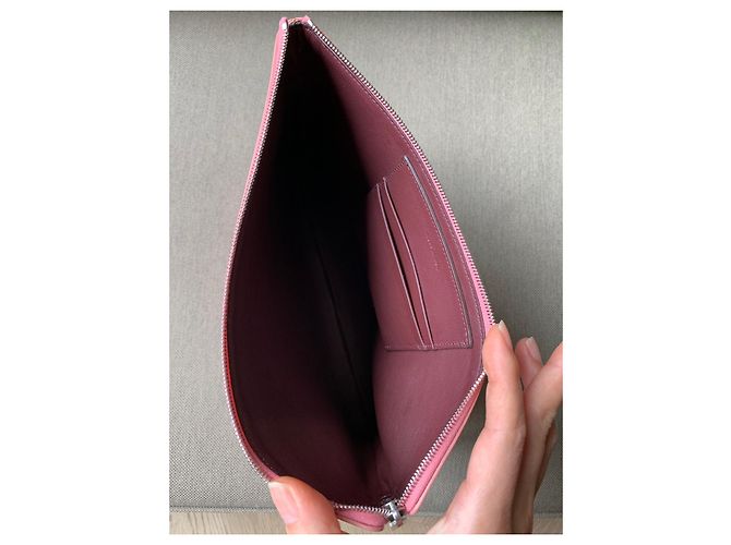 All Soft Clutch Céline in pelle rosa - vista 7