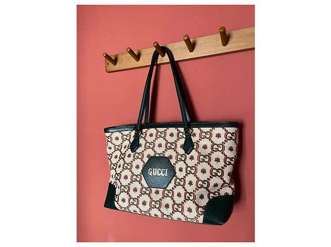 Borsa Tote Gucci Ophidia Centennial Beige Verde - vista 10