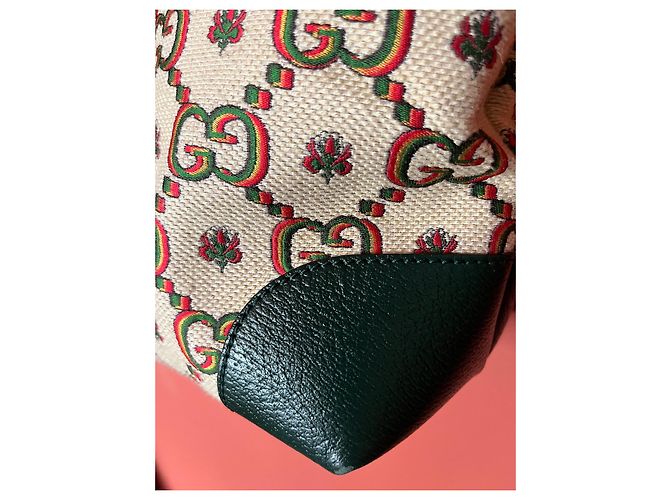 Borsa Tote Gucci Ophidia Centennial Beige Verde - vista 13