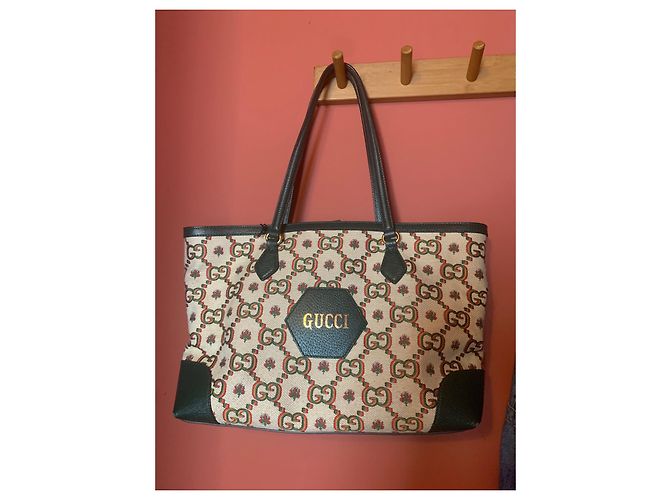 Borsa Tote Gucci Ophidia Centennial Beige Verde - vista 2