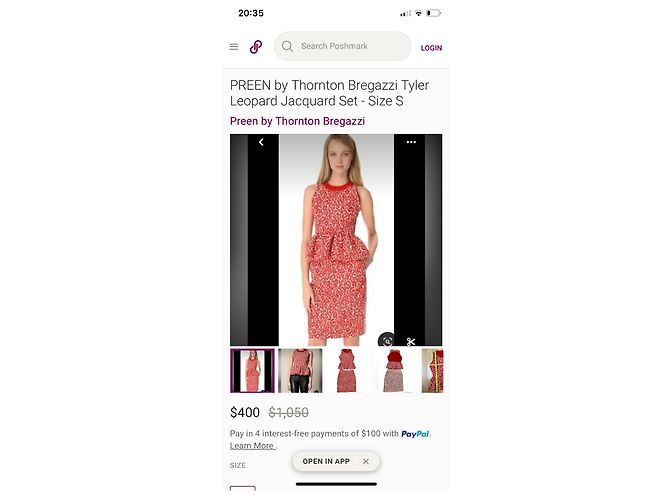 Preen By Thornton Bregazzi Blusa Peplum Jacquard Estampado Leopardo Rojo Blanco Roja Burdeos - vista 6