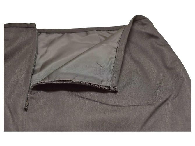 Falda lápiz negra de mezcla de algodón Calvin Klein Talla 10 Negro - vista 6