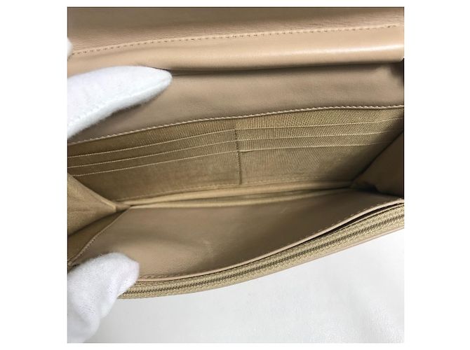 Wallet On Chain Portafoglio Chanel Con Catena Beige - vista 6