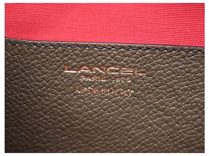 BOLSA A MÃO LANCEL CHARLIE MM A08370 ALÇA DE COURO KAKI - vista 10