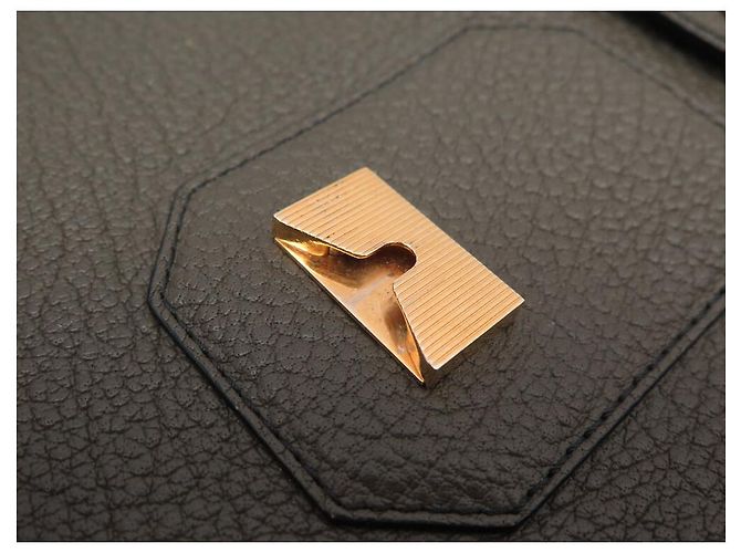 BOLSA A MÃO LANCEL CHARLIE MM A08370 ALÇA DE COURO KAKI - vista 13