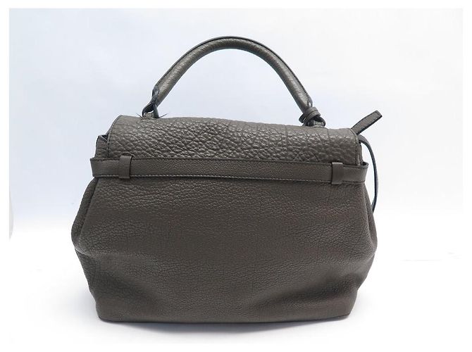 BOLSA A MÃO LANCEL CHARLIE MM A08370 ALÇA DE COURO KAKI - vista 2