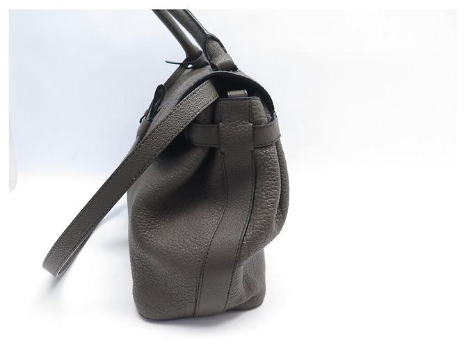 BOLSA A MÃO LANCEL CHARLIE MM A08370 ALÇA DE COURO KAKI - vista 3