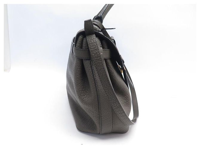 BOLSA A MÃO LANCEL CHARLIE MM A08370 ALÇA DE COURO KAKI - vista 4