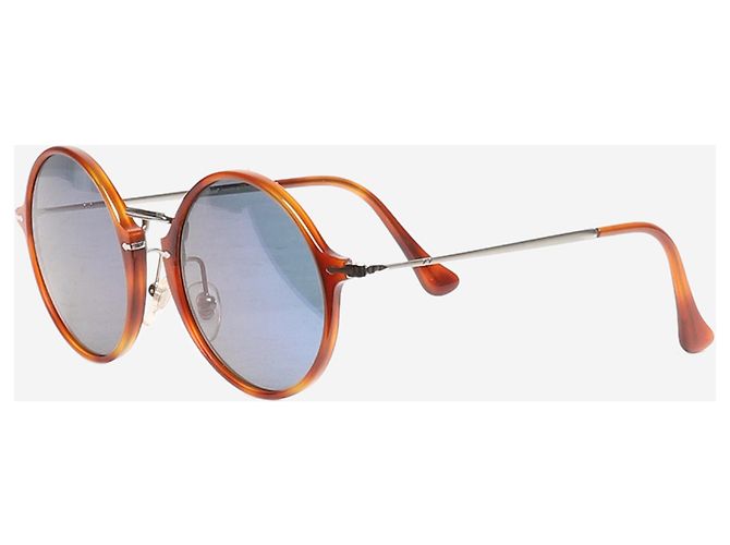 Persol Occhiali da sole rotondi in tartaruga marrone - vista 2