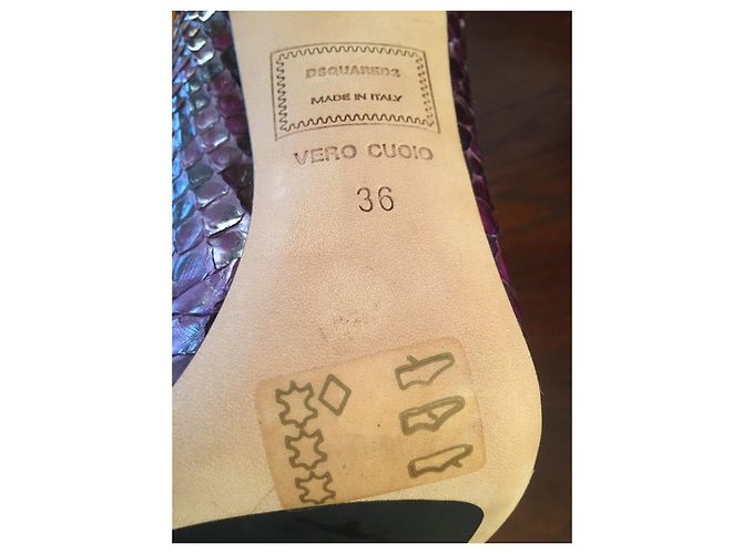 Décolleté Dsquared2 in pelle viola scuro - vista 12