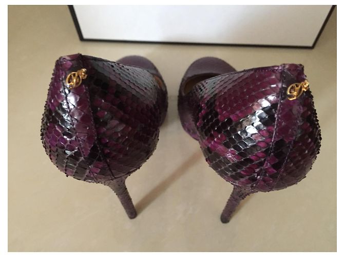Décolleté Dsquared2 in pelle viola scuro - vista 9