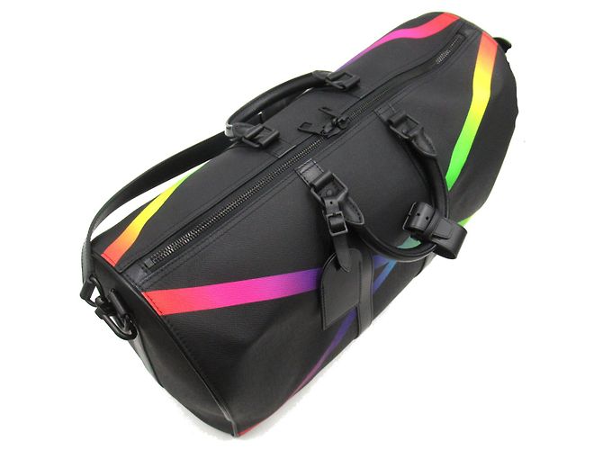 Louis Vuitton Keepall Bandoulière 50 Noir - vue 4