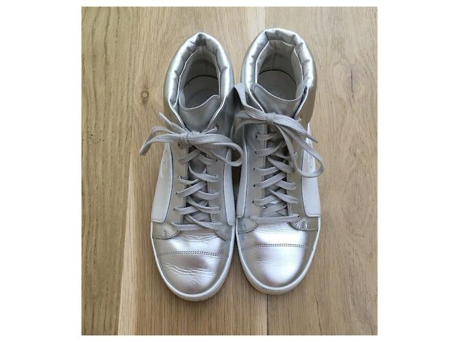 Sneakers Chanel in pelle bianca Bianco - vista 11