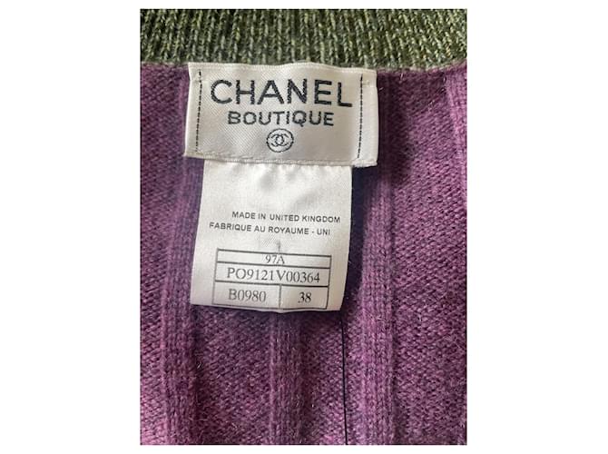 Cambon Farbblockiertes Weste Chanel 1997 Lila - Ansicht 3
