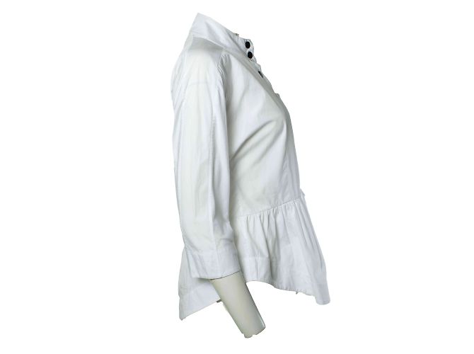 JW Anderson J.W. Anderson, camicia in popeline bianco - vista 2