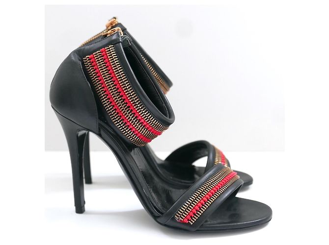 Sandali con zip Alexander McQueen Nero - vista 2