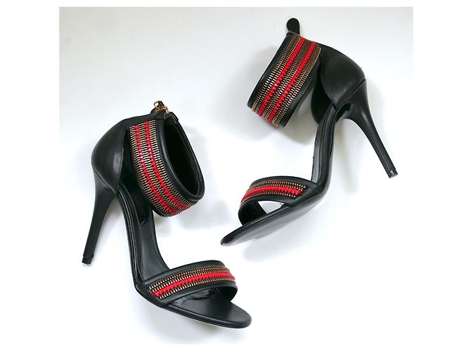 Sandali con zip Alexander McQueen Nero - vista 4