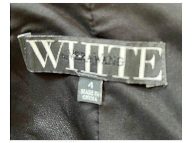 Vera Wang Vestido de cóctel drapeado sin tirantes en negro - vista 2