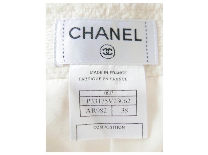 Saia de tweed creme Fantasy da Chanel Primavera 2008 - vista 7