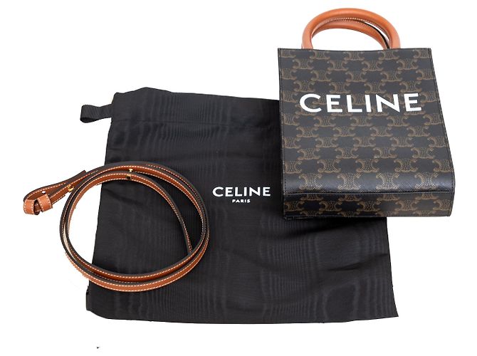 Triomphe Céline Celine Mini Vertikaler Cabas Tote Mehrfarben - Ansicht 10