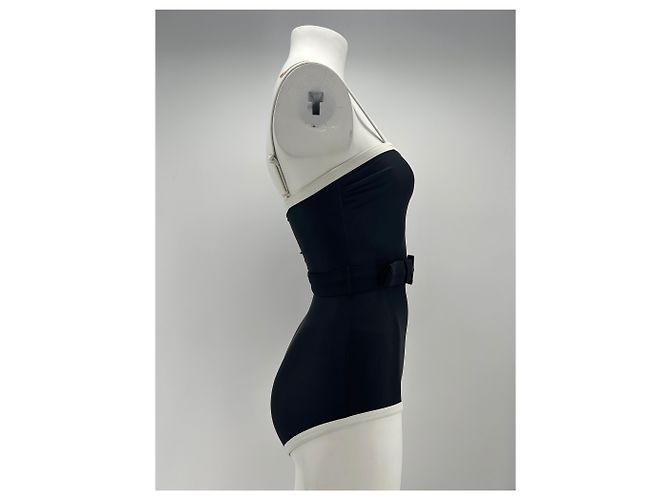 Autre Marque Nicht signiert / Unsignierte Bademode T.International S Polyester Schwarz - Ansicht 3