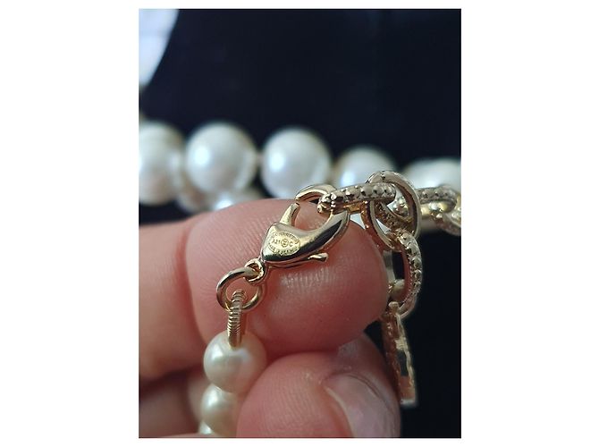 Coco Crush Collana di Perle Chanel Classica Extra Lunga A21 Crociera 100 Anni di Anniversario D'oro - vista 4