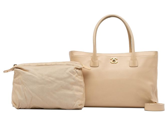 Borsa Cerf Executive Media Marrone di Chanel Beige - vista 26