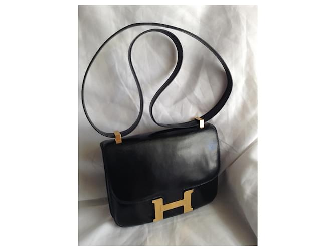 Borsa Hermès Constance Nera in Agnello Nero - vista 2