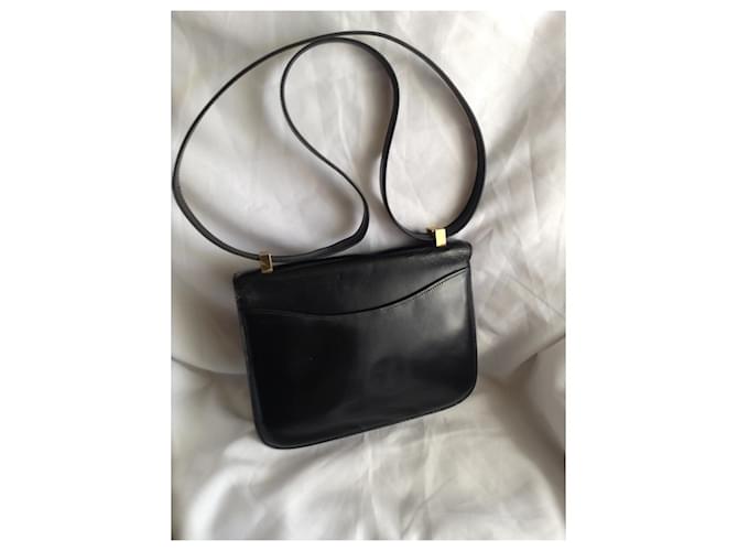 Borsa Hermès Constance Nera in Agnello Nero - vista 3