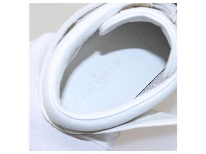 LOUIS VUITTON Sneakers Leder Weiß LV Auth kk232 - Ansicht 10