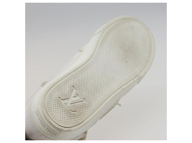 LOUIS VUITTON Sneakers Leder Weiß LV Auth kk232 - Ansicht 12