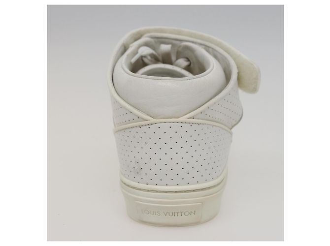 LOUIS VUITTON Sneakers Leder Weiß LV Auth kk232 - Ansicht 16